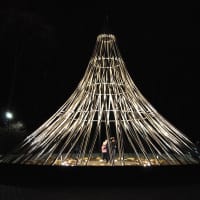 <p>When nighttime falls, the holiday displays light up at Kensico Dam.</p>