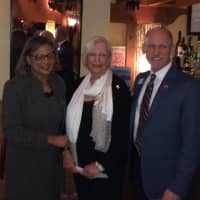 <p>Cheryl Scott-Daniels, Past Presdient, left, joins Bernadine DiVecchio, Realtor of the Year and Michael Pavlicin, Connecticut State Director.</p>