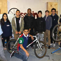 <p>The Re-Cycling Club at Ossining High School fixes bikes and donates them to the community.</p>