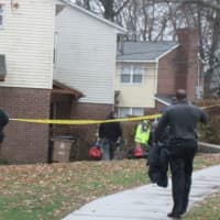 <p>Stamford Police respond to shooting at 127 Myano Lane Tuesday afternoon in which a 21-year-old man was slightly wounded. The shooting is tied to a dispute between two factions of youth in the city, police said.</p>