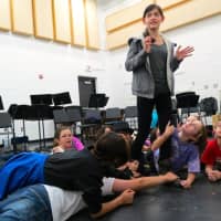 <p>Pierre Van Cortlandt Middle School students rehearse for the opening of 15 Reasons Not to Be in a Play.</p>