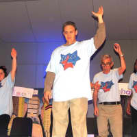 <p>Bobby Vento of Norwalk starts out the group doing the twist. Behind him are (left to right) Lisa Griffith of New Canaan, Paul Widness and Talisha Maxwell of Norwalk.</p>