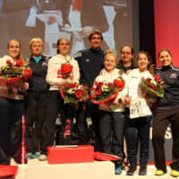 <p>Sylvie Binder led the U.S. sweep of the top three spots along with Morgan Partridge of Swansea, Mass., and Stefani Deschner of Mechanicsville, Va., who came in second and third, respectively.
</p>
