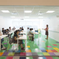 <p>A class in session at EF International Academy.</p>