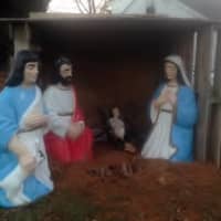 <p>A old-time family favorite creche is set up in front of a home on Wilson Street in Danbury. </p>