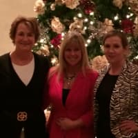 <p>Liz Bacon, Irene LaRusso and Brenda Maher celebrate at the party.</p>