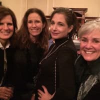 <p>Janet King, Celeste Marsh  Karen Brewer, Ceci Maher share a laugh at the party.</p>