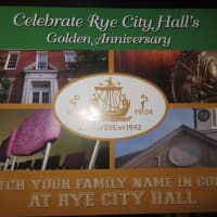 <p>A 50th Anniversary flier suggests donations for new City Council Chamber seating.</p>