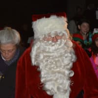 <p>Santa visited the Somers tree lighting.</p>