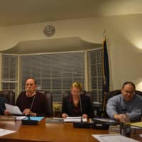 <p>The Pound Ridge Town Board at its Dec. 4 meeting.</p>