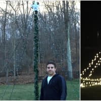 <p>&quot;Illuminate Somers Ruggiero tree.jpg&quot; - Christopher Ruggiero, 15, built a tree with metal pipe, green paint and lights in his front yard. 
</p>