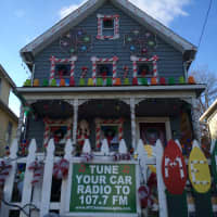 <p>Chuck Barringer bought a radio transmitter that people within 1,000 feet can tune to and listen to Christmas music while watching his Christmas lights display. </p>