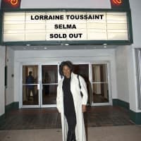 <p>Lorraine Toussaint outside the sold-out theater.</p>
