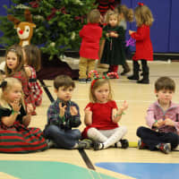 <p>Ella Schneeberger, Mac Towell, Poppie Scallen, Jonathan Veeder and Avery Coppola at the Holly Pond Nursery School Holiday Concert.</p>