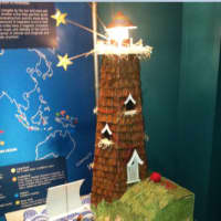 <p>One of the lighthouses on display at the Festival of Lighthouses at the Maritime Aquarium in Norwalk. </p>