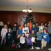 <p>Students with Tonya Wilson, principal of Colonial Elementary School, and Susan A. Sales, FACHE, senior director and administrator at Schaffer Extended Care Center.
</p>