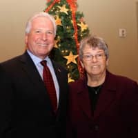 <p>William F. Flooks, Jr., Beecher Flooks Funeral Home, Inc., HPCW Board Chairman with HPCW Executive Director Mary K. Spengler. </p>