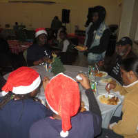 <p>Families enjoyed a holiday meal at Thomas Slater Center.</p>