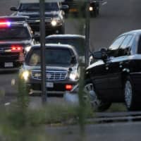 <p>President Barack Obama&#x27;s motorcade heads to Westport on Monday evening for a campaign fundraiser. </p>