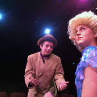 <p>Music Theatre of Connecticut School of Performing Arts&#x27; production of &quot;Guys and Dolls Jr&quot; features, left to right, Hudson Berk of Westport and Claire Fraise of Wilton.</p>