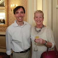 <p>New Rochelle mayor Noam Bramson with New Rochelle Council on the Arts board member Margaret Chadwick.</p>