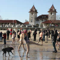 <p>Rye&#x27;s Oakland Beach was a sea of brave souls who plunged into the cold waters New Year&#x27;s Day.</p>