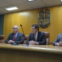 <p>Guy Mezzancello with his new Town Board colleagues. </p>