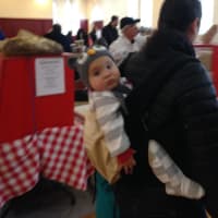<p>The second smallest shopper at the Winter Farmers Market in Mamaroneck.</p>