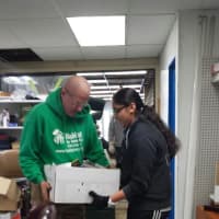<p>Westchester Habitat for Humanity Executive Director Jim Killoran was one of dozens of volunteers who were busy on Saturday.</p>