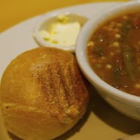 <p>Beef Vegetable Soup from BeanRunner Cafe.</p>