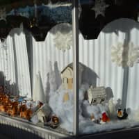 <p>A window display at Auntie Penny. The downtown Chappaqua store is set to close at the end of January.</p>