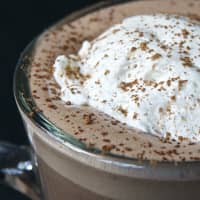 <p>The hot chocolate from Chocopologie includes fresh whipped cream and shaved chocolate.</p>