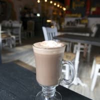 <p>Chocopologie&#x27;s hot chocolate</p>
