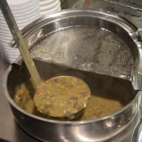 <p>Warm wild mushroom soup at Bowls in Armonk.</p>