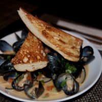 <p>Guinness Mussels with House-Made Guinness creme at The Quiet Man Public House.</p>