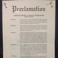 <p>Norwalk Mayor Harry Rilling honored the teams with a proclamation.</p>