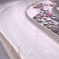 <p>A look at I-95 at the Playland Parkway in Rye on Sunday morning at 8:15 a.m.</p>