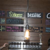 <p>Some of the brews available at the Yonkers Brewing Co.</p>