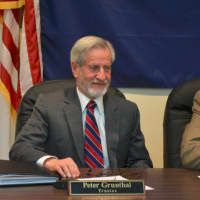 <p>Peter Grunthal, pictured at his first meeting during his second stint as a Mount Kisco trustee.</p>