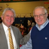 <p>Mayor Harry Rilling and founding principal Arthur Perschino.</p>