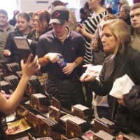 <p>Large crowds turned out for chocolate samples and education.</p>