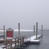 <p>The Ye-Yacht Yard, off Harbor Road, was covered in snow by 2 p.m. Monday, Jan. 26.</p>