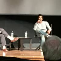 <p>Marshall Fine, critic-in-residence at Pelham Picture House with actor/producer Sendhil Ramamurthy.</p>