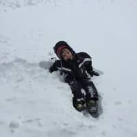<p>Never too cold for a kid!</p>
