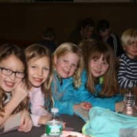 <p>Talia Azous, Sophia Wood, Gillian Prichard, Katie Coward and Matthew Prichard enjoy bingo night at Royle Elementary School.</p>
