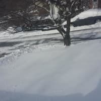 <p>Snow covered the streets in Northeast Yonkers.</p>