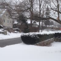 <p>First Avenue in Ossining following the snowstorm.</p>