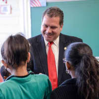 <p>Yonkers Mayor Spano visits School 16&#x27;s sixth-grade class. </p>