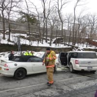 <p>Rye police and firefighters were called to the scene of this two-car crash about 3:40 p.m. Thursday.</p>
