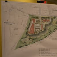 <p>A photo showing the site plan (buildings&#x27; layout) for the Crossroads 312 proposal in Southeast.</p>